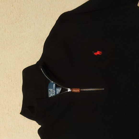 Polo Ralph Lauren Black Quarter Zip Medium - Picture 2 of 6